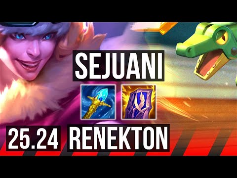 SEJUANI vs RENEKTON (TOP) | Perfect KDA: 6/0/4 | KR Master | 25.24