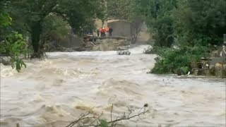 Extreme weather 2018 - Violent rain storms (France) - BBC News - 15th October 2018