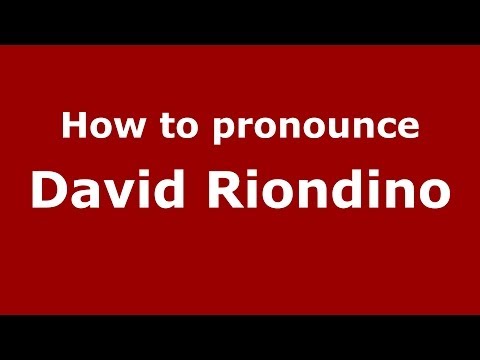 How to pronounce David Riondino (Italian/Italy)  - PronounceNames.com