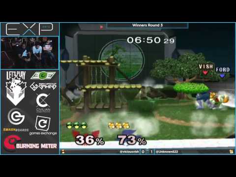EXP 2015 - 62bit | Vish (Falcon) vs Ryan Ford (Fox) - Melee Singles Winners Bracket
