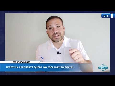 O DIA NEWS 04 05 20  Teresina apresenta queda no isolamento social