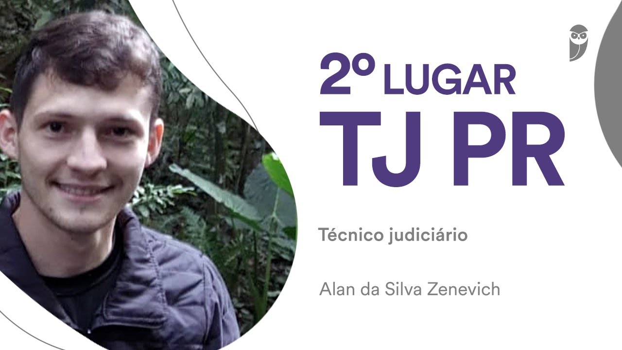 Concurso TJ PR: Alan Zenevich - 2º lugar - Técnico judiciário