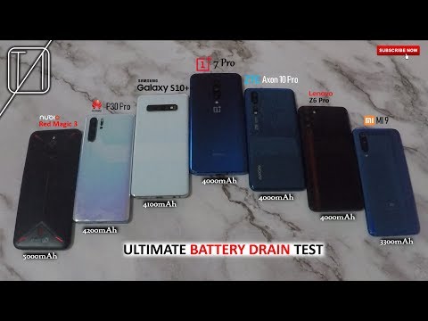 OnePlus 7 Pro vs Z6 Pro vs Axon 10 Pro vs Mi 9 vs Red Magic 3 vs P30 Pro vs S10+ Battery Drain Test