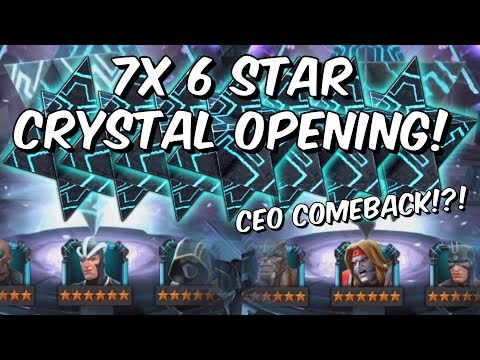 MEGA 7x 6 Star Cyber Weekend Crystal Opening! - CEO Comeback!!! - Marvel Contest of Champions