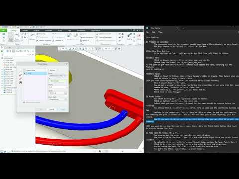 Basics of Creo Cabling in Creo Parametric 9.0.5.0.