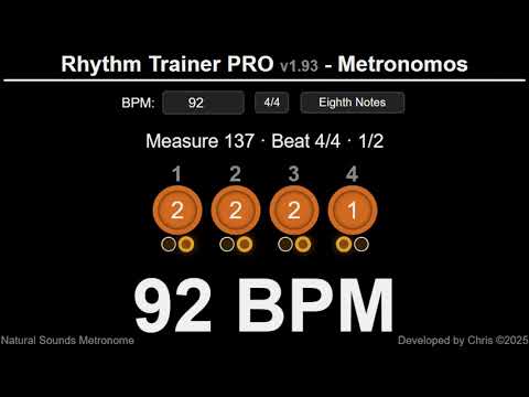 92 BPM  Eighth Notes
