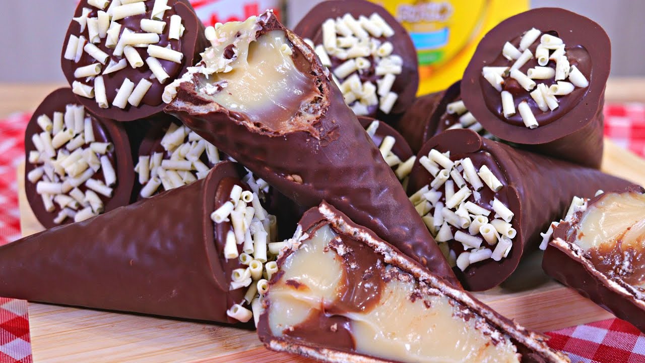 CONE TRUFADO DE LEITE NINHO COM NUTELLA | FAÇA E VENDA DOCES | CONE TRUFADO PERFEITO