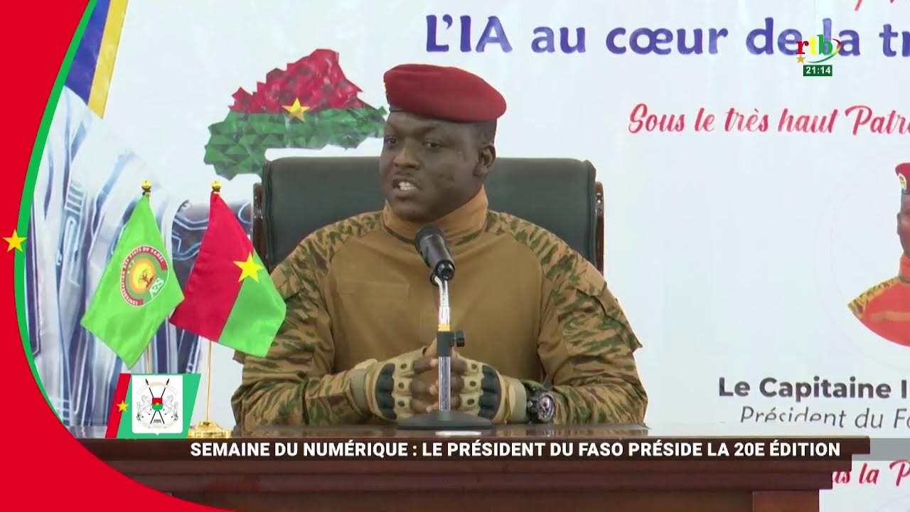 RTB - Message du Capitaine Ibrahim TRAORÉ à la 20e édition de la semaine du numérique