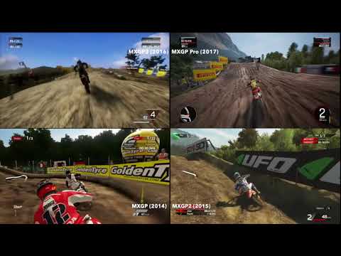 MXGP vs MXGP2 vs MXGP3 vs MXGP Pro / On-Screen Comparison