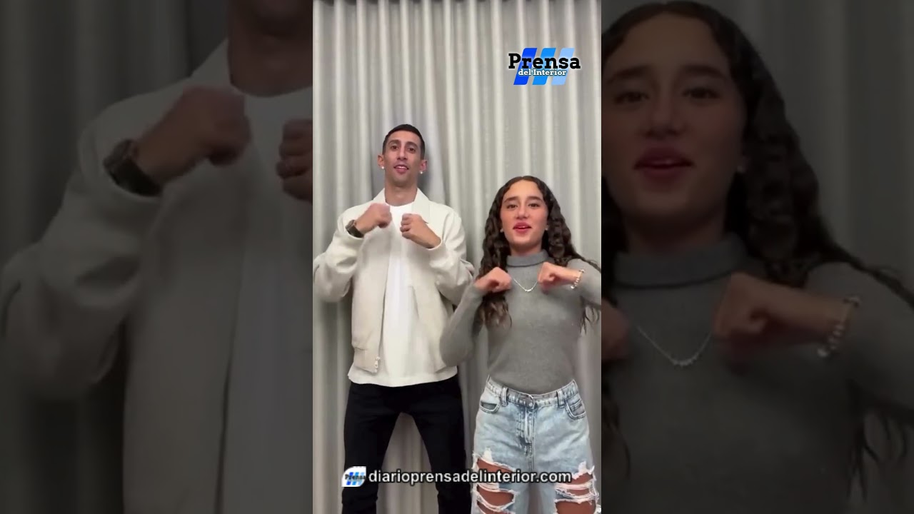 DI MARÍA EN MODO BAILARÍN CON SU HIJA MIA