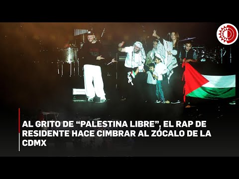 Al grito de “Palestina libre”, el rap de Residente hace cimbrar al Zócalo de la CDMX