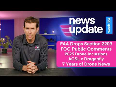 Drone News: Section 2209, Public Comments, Drone Incursions, ACSL x Draganfly, 7 yrs of News Update