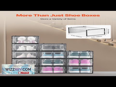 Shoe Storage Boxes 12 Pack Stackable Shoe Storage Organizers US Size 11 Review