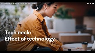 Tech neck: Effect of technology - Mayo Clinic Health System