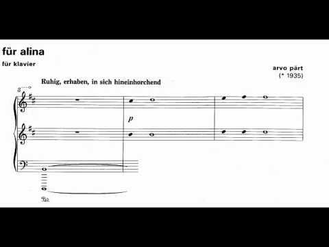 Arvo Pärt - Für Alina(audio + sheet music)