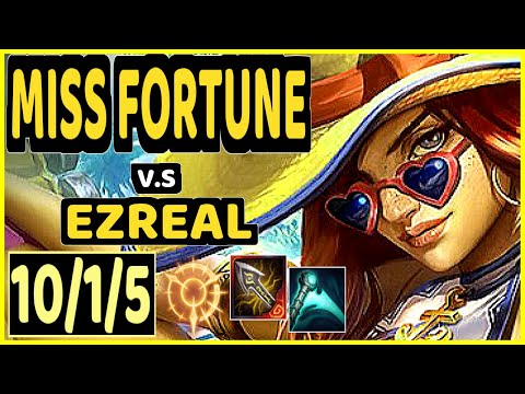 YEN (MISS FORTUNE) vs EZREAL - 10/1/5 KDA BOTTOM ADC CHALLENGER GAMEPLAY - NA