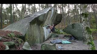 Video thumbnail of Voltex, 7b+. Fontainebleau