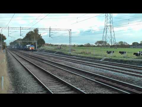 66430 on 4M44, 08:21, Mossend - Daventry and 66414 on 4S44, 12:14, Daventry - Coatbridge