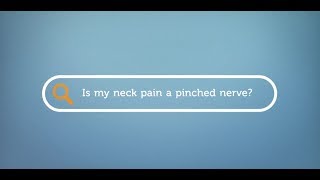 Is my neck pain a pinched nerve?