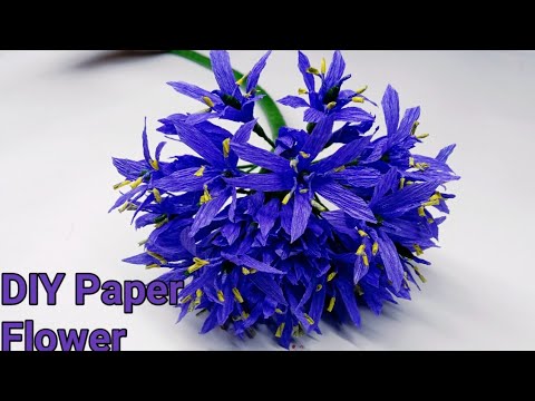 এলিয়াম পেপার ফুল।।How To Make Allium Crepe Paper Flower ।।Art's Of Aurin