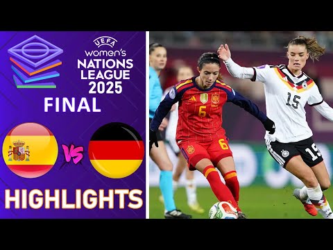 FINAL| Spain vs Germany Highlights & All Goals | UEFA Nations League Women 3-12-2025