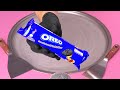ASMR Oreo Ice Cream Rolls With Peanut Butter Chocolate Flavor Rolled Fried Ice Cream Video
