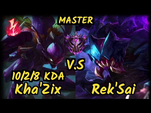 PCT Dawidsonek (KHA'ZIX) vs REK'SAI - 10/2/8 KDA JUNGLE GAMEPLAY - EUW Ranked MASTER