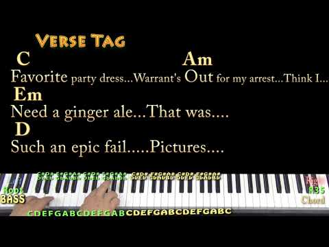 Last Friday Night (Katy Perry) Piano Cover Lesson in G with Chords/Lyrics - C Am Em D
