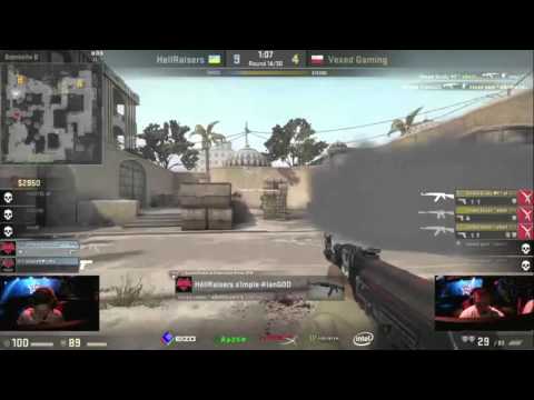 CS:GO - S1mple Amazing 4K vs Vexed Gaming @ DH Open Stockholm