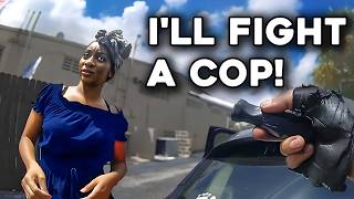Crazy Lady Turns a Simple Ticket Into a Felony Arrest