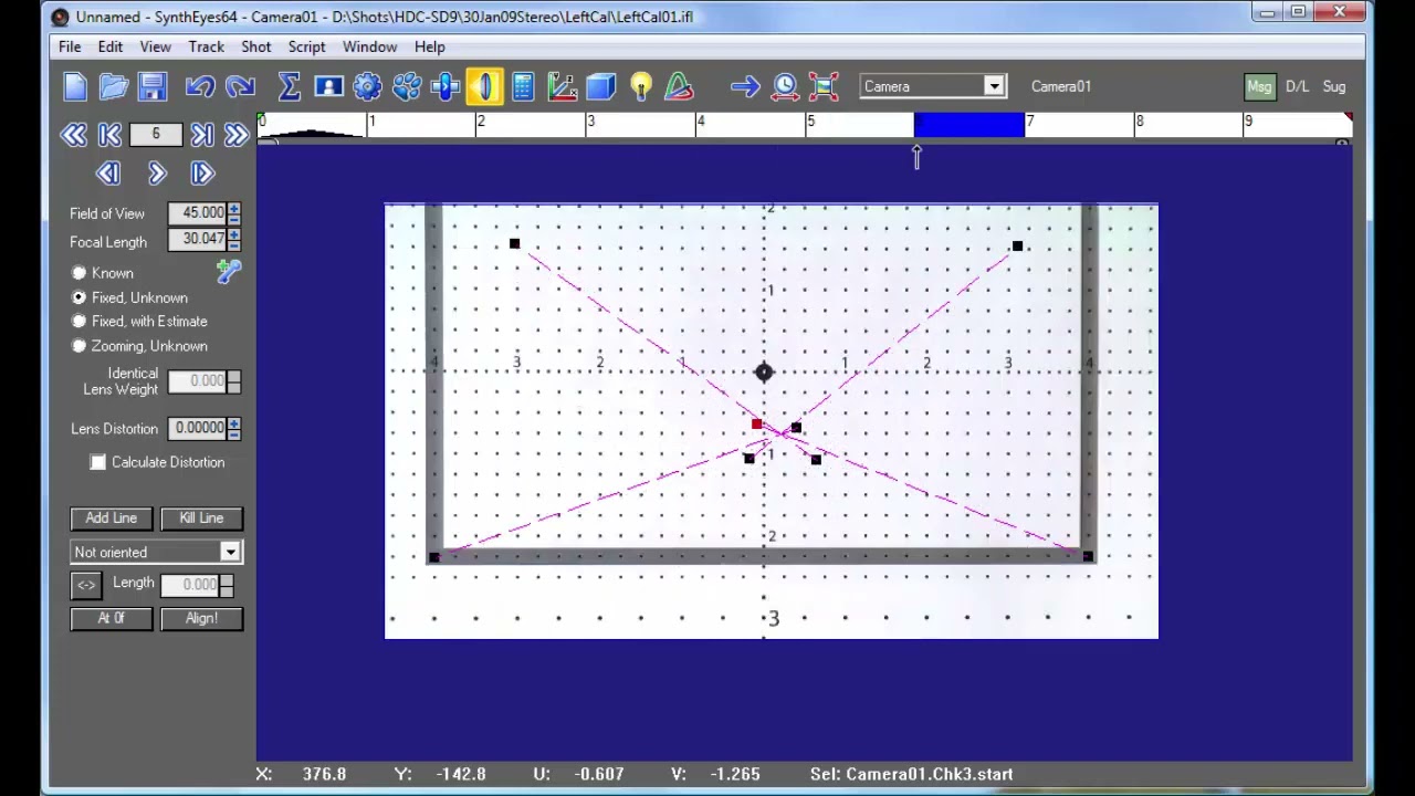 Lens Centering and Distortion with SynthEyes Boris FX