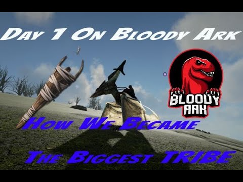 How My ????? Hour Tribe Does Day 1 on Bloody Ark! Episode 1 Day 1 Reaper Tek Lunar Built!