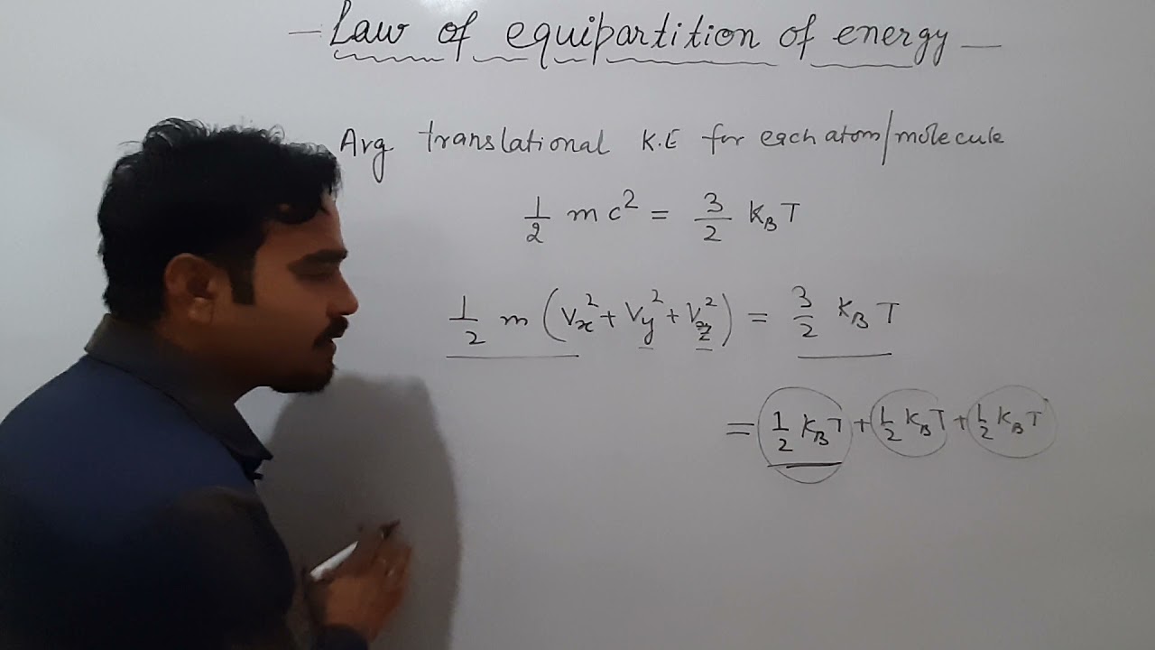 law of equipartition of energy || XI Physics || KTG