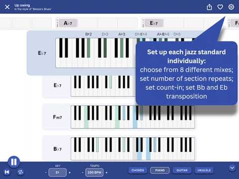 Free jazz standards backing tracks: in the style of 'Bessie's Blues'
