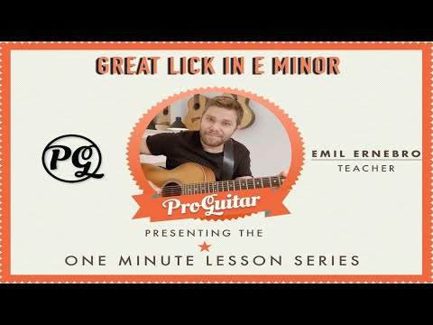 Emil Ernebro Lesson - Great Lick in E minor
