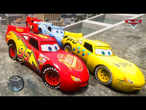 Crazy Rayo Lightning McQueen Car Crashes Ep.75 - GTA 4