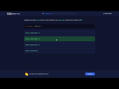 Learn Java 7 1 Java String Methods Quizz Codecademy Walkthrough