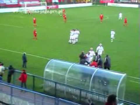 Widzew Łódź - Jagiellonia 1:2 XXIV kolejka II ligi 2004/2005 - bramka na 0:1