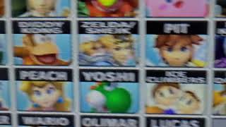 showing Smash Brothers Brawl roster I just unlock Falco today by the way