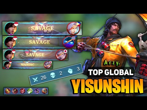 3x SAVAGE + 26 KILL! Yss Fast Farm Gameplay [ Top Global Yi Sun Shin Best Build ] By A r z y. - MLBB