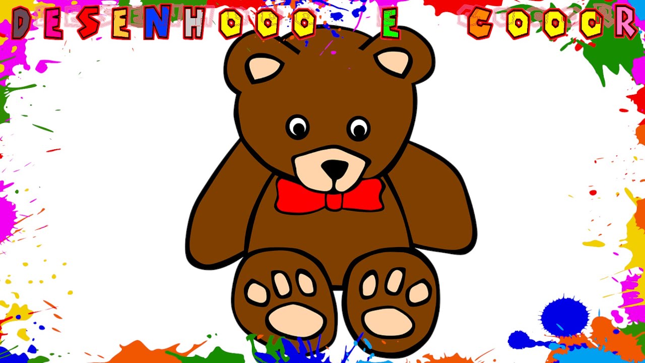 Como Desenhar um URSINHO | FÁCIL | PELÚCIA | Desenho para Colorir e Imprimir | Desenhooo e Cooor