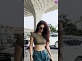 Disha Patani Rocks In Crop Top And Denim Pants At Airport Dishapatani Shorts