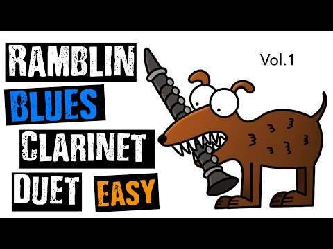 Rambling Blues - Clarinet/Bass Clarinet Jazz duet- easy/beginner