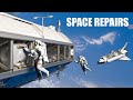 Building The Space Station Truss And The Solar Panel Tear