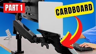 Durable DIY Cardboard Laptop Mount (for VESA Arm) | PART 1