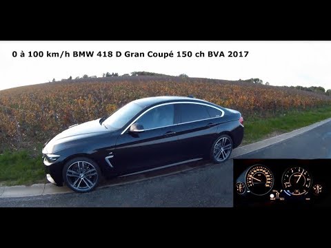 0 to 100 km / h BMW 418 D Gran Coupé 150 hp BVA Sport Pack 2017.
