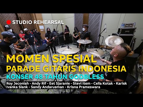 Studio Rehearsal Parade Gitaris Indonesia - Menjilat Matahari & Bis Kota (Godbless)