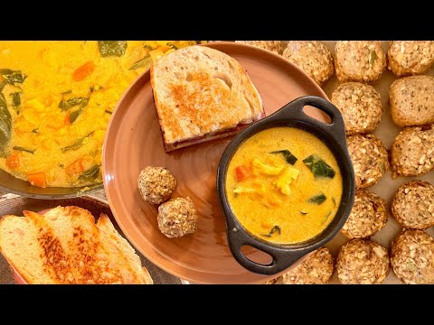 Curried Cauliflower Soup Recipe with Healthy Energy Snack Bites | Healthy Resolutions Delight