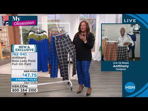 Antthony Boss Lady Plaid PullOn Pant