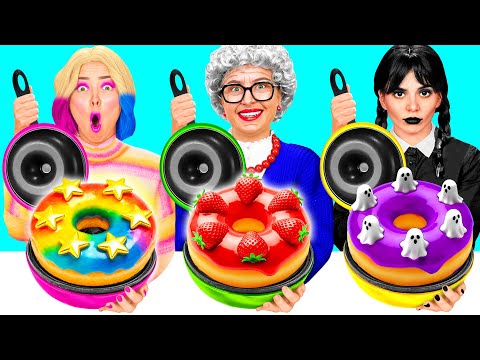 Wednesday vs Grandma Cooking Challenge | Funny Challenges